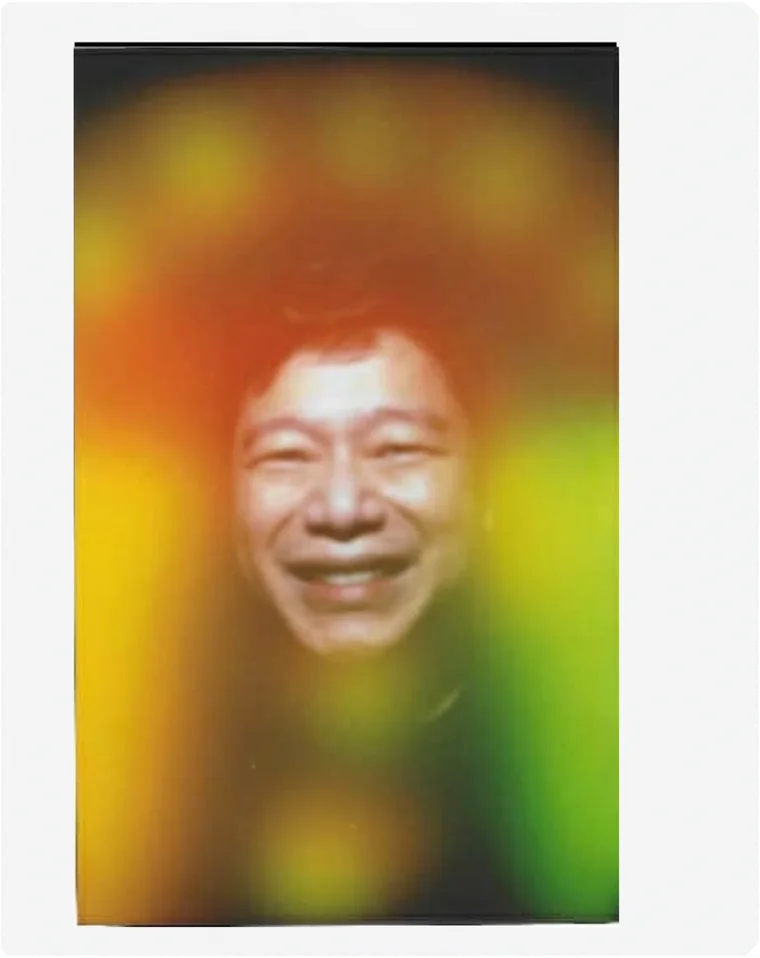 aura portrait on instant film — his individual reading